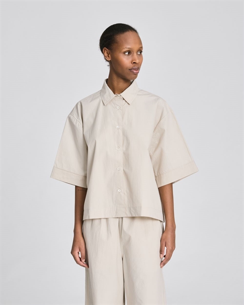 GAI+LISVA ASTRID S/S SHIRT POPLIN ANCIENT GREY